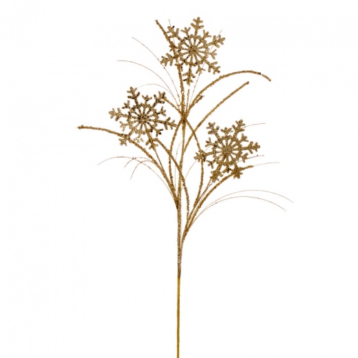 31" Gold Snowflake Glitr Spray 6/Bg