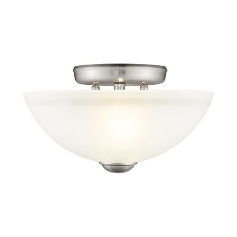 Livex Lighting Somerset 2-Light Small Semi-Flush Ceiling Light