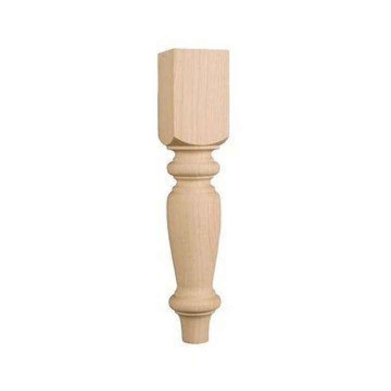 18 Inch X 3 1/2 Inch Turned Table Leg