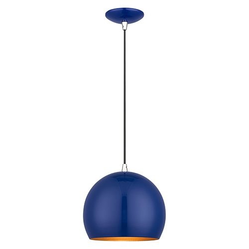 Livex Lighting Piedmont Cobalt Blue Globe Pendant