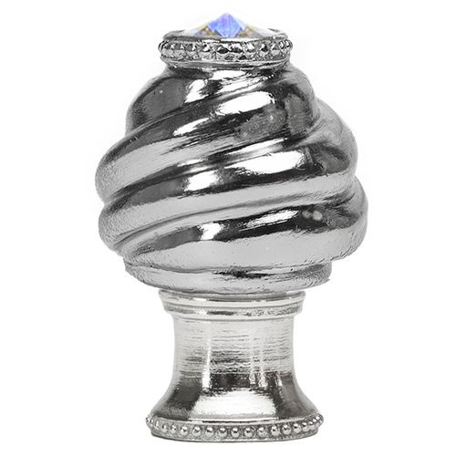 Carpe Diem Cache Swirl Knob With Flared Foot - Aurore Swarovski