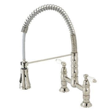 Gourmetier Heritage Gs127pl Deck Mount Pull Down Spray Kitchen Faucet
