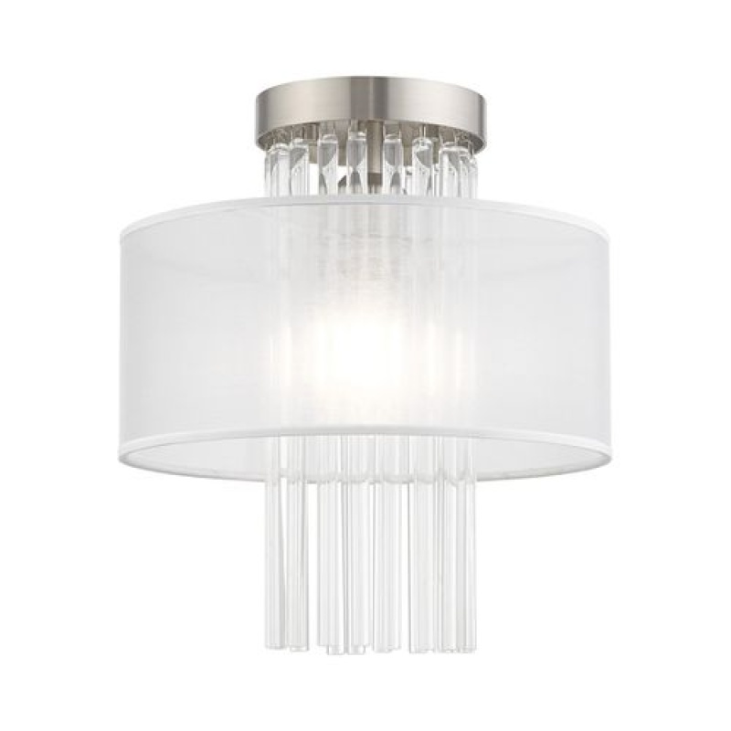 Livex Lighting Alexis 1-Light Small Semi-Flush Ceiling Light