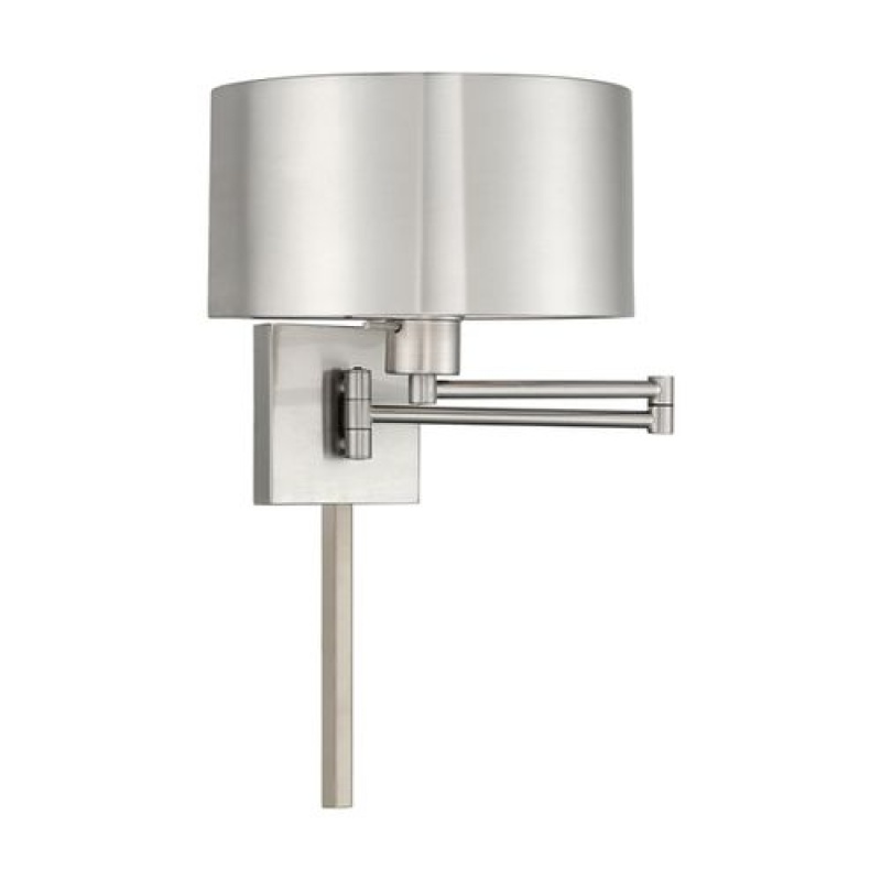 Livex Lighting 1-Light Round Swing Arm Wall Lamp