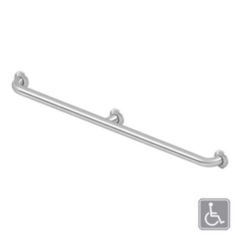 Deltana Concealed Screw Stainless Steel Grab Bar With Center Post