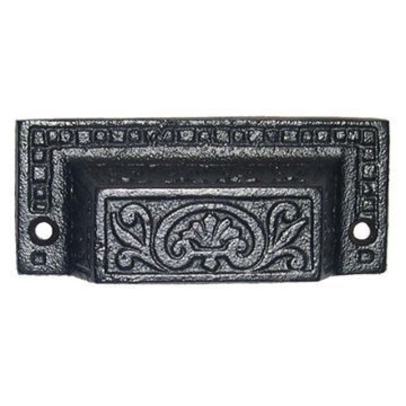 Restorers Classic Square Victorian Cast Iron Bin Pull