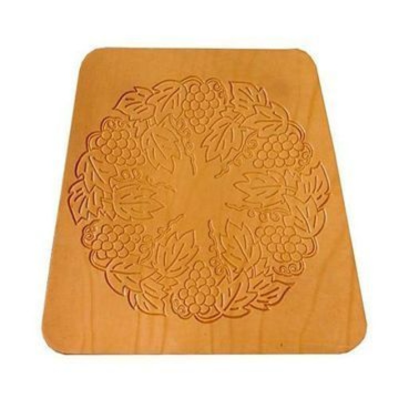 Unfinished Tapered Leather Chair Seat With Grapes