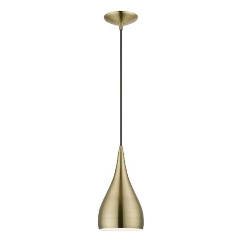 Livex Lighting Amador 1-Light Small Teardrop Pendant Light