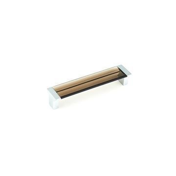 Schaub Positano Satin Nickel Smoke Cabinet Pull
