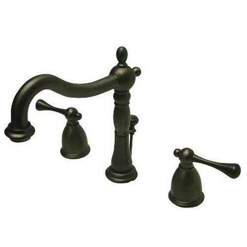 Restorers English Vintage Widespread Lavatory Faucet - Buckingham Lever