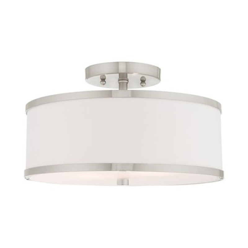 Livex Lighting Park Ridge 2-Light Small Semi-Flush Ceiling Light