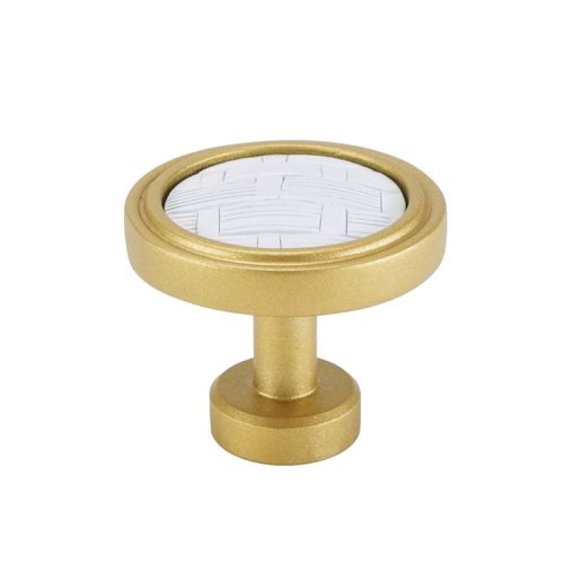 Carpe Diem Spectra Weaves Gold and White Knob