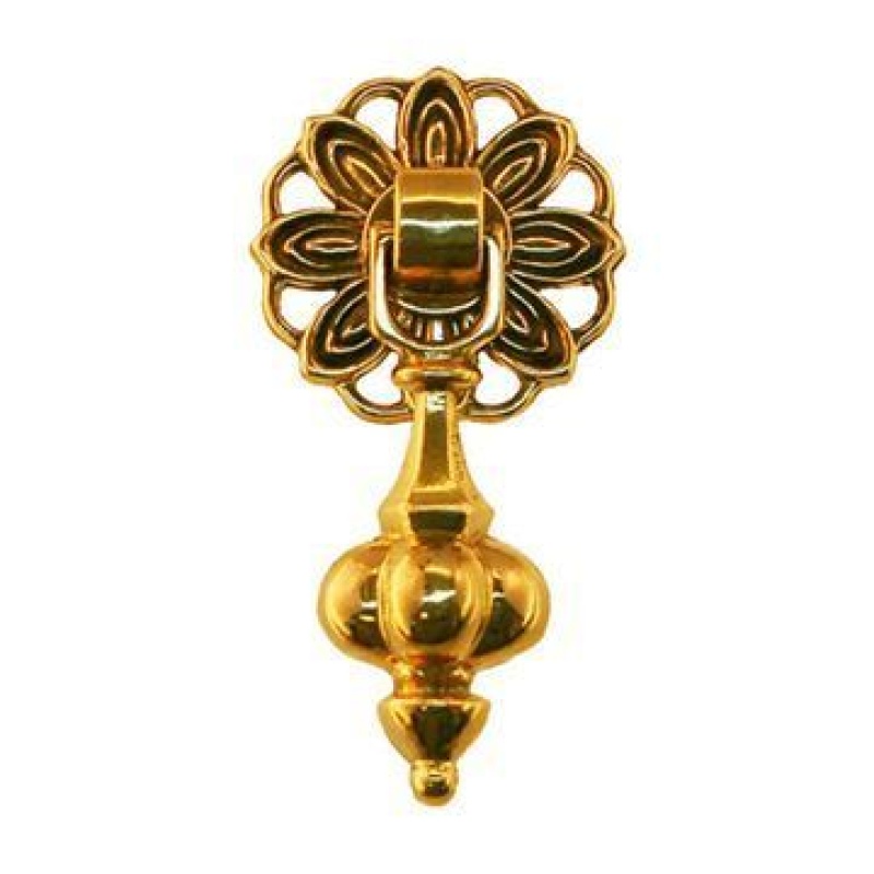 Restorers Classic Small Floral Pendant Drop Pull