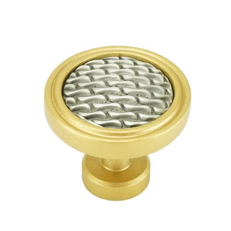 Carpe Diem Spectra Waves Gold And Satin Silver Knob