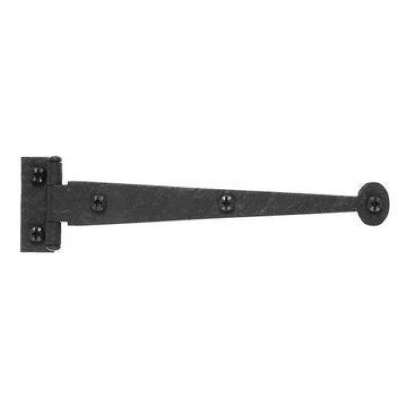 Acorn Flush Strap Hinge With Bean End Rough Iron Finish - 6 Inch