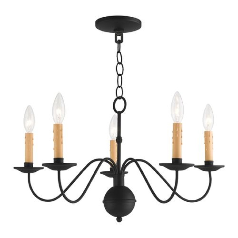 Livex Lighting Heritage Black 5-Light Chandelier