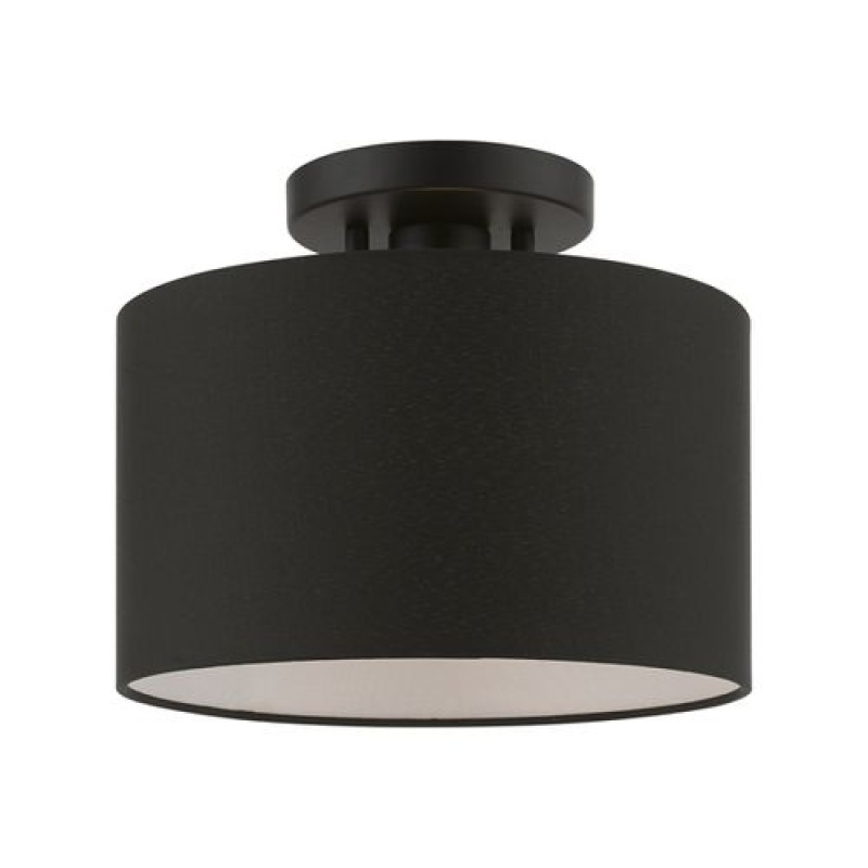 Livex Lighting Bainbridge 1-Light Small Semi-Flush Ceiling Light