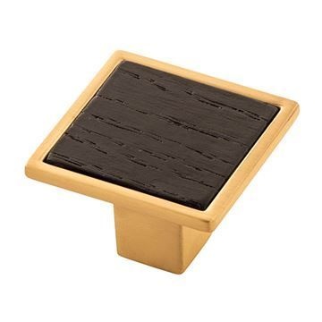 Belwith-Keeler Fuse Black & Brass Square Knob
