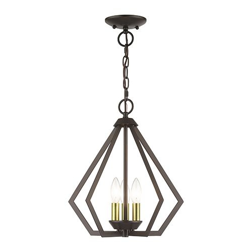 Livex Lighting Prism Semi Flush / Small Pendant Ceiling Light