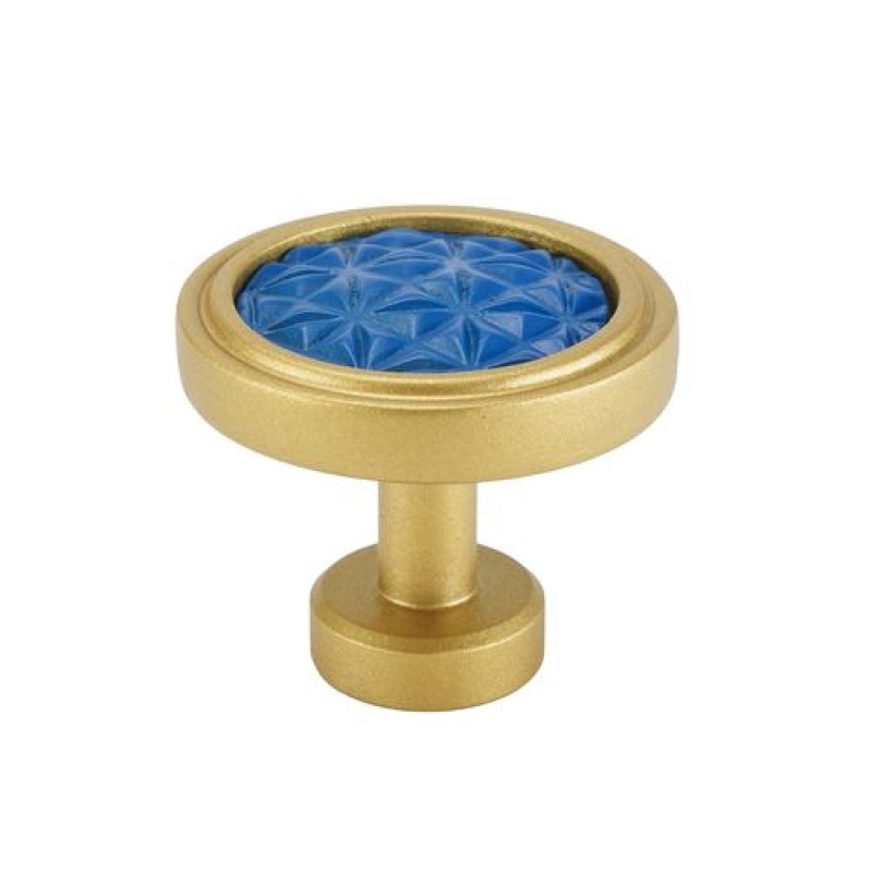 Carpe Diem Spectra Origami Gold And Deep Blue Knob