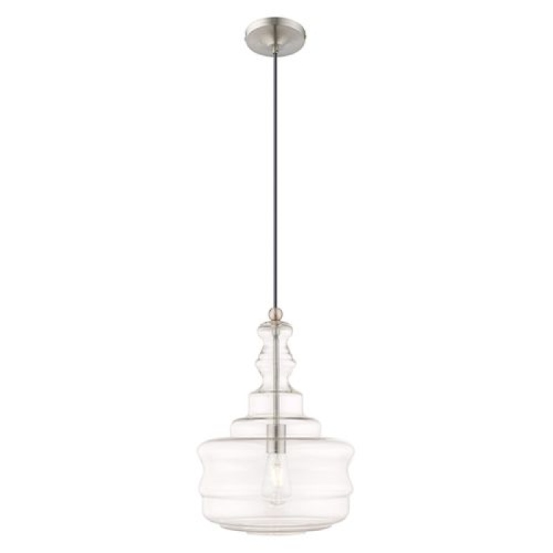 Livex Lighting 41239 Hand Blown Art Glass Single Pendant Light