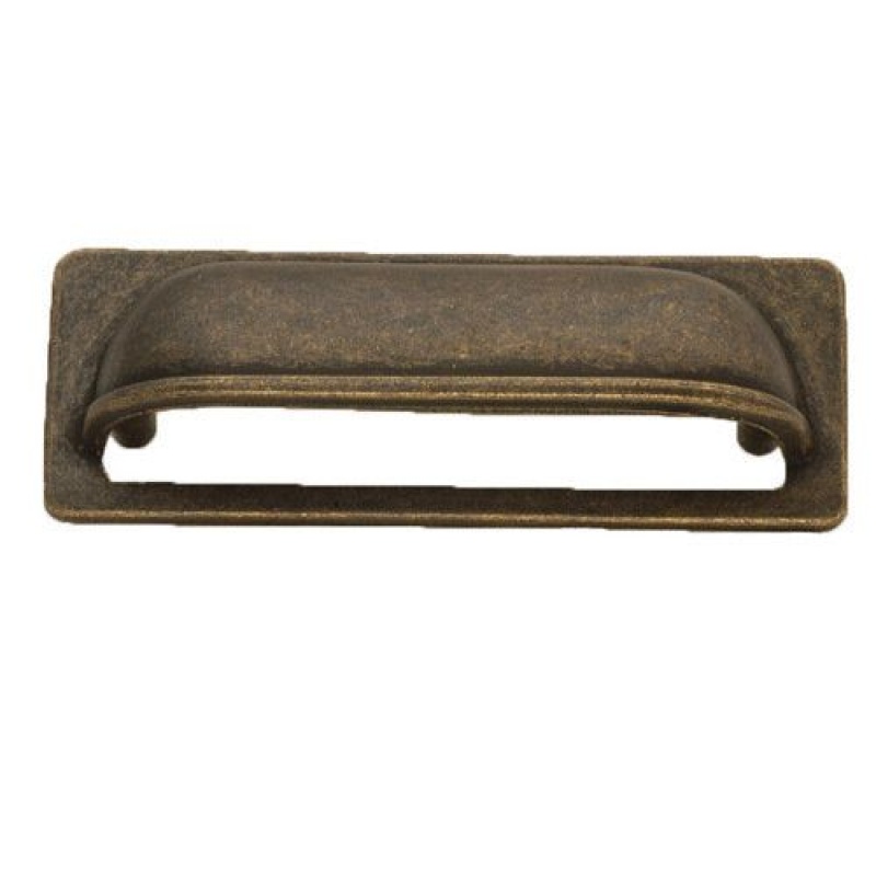 Hickory Hardware Oxford Antique Squared Cup Bin Pull