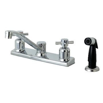 Restorers Concord 8 Inch Kitchen Faucet With Sprayer - Cross