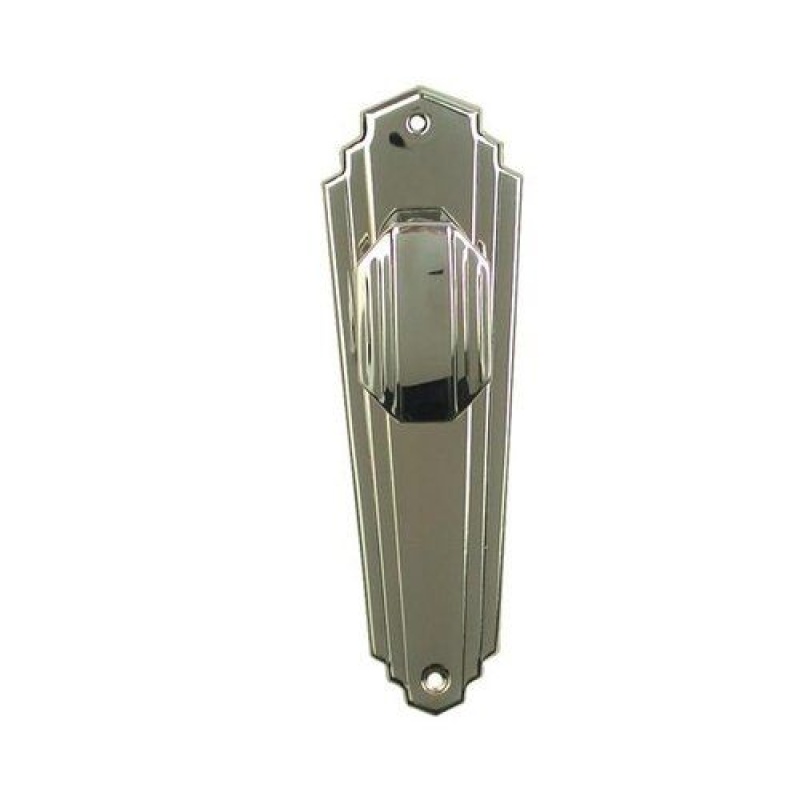 Restorers Art Deco Passage Door Set - Nickel Finish
