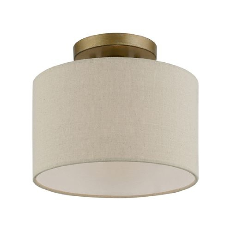 Livex Lighting Burnett 1-Light Small Semi-Flush Ceiling Light