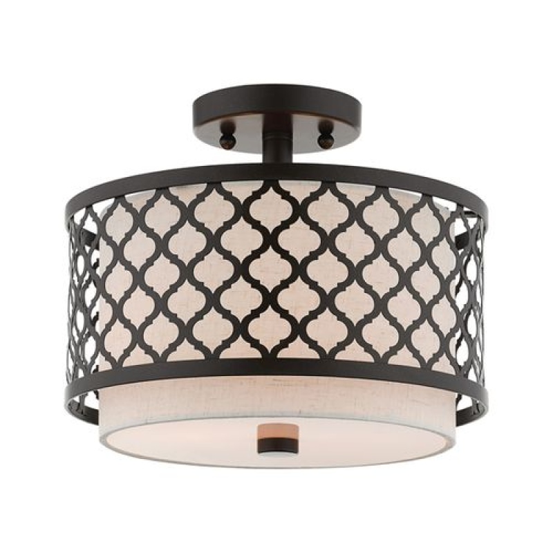 Livex Lighting Arabesque 2-Light Semi-Flush Ceiling Light