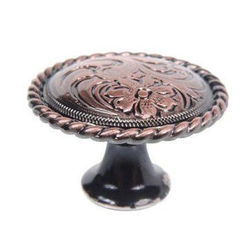 Flower Engraved Knob - 1 1/4 Inch Diameter