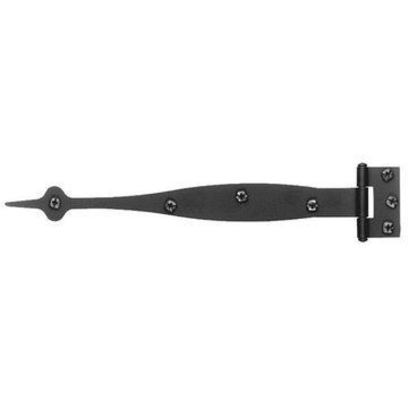 Acorn Cabinet Style Smooth Flush Strap Hinge With Spear End - 9 Inch