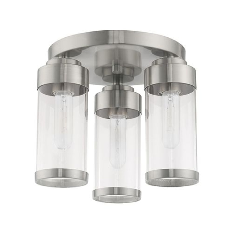 Hillcrest 3-Light Semi-Flush Ceiling Mount Light