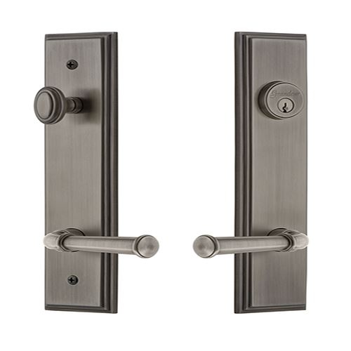 Grandeur Carre Tall Georgetown Lever Entry Set - Keyed Alike