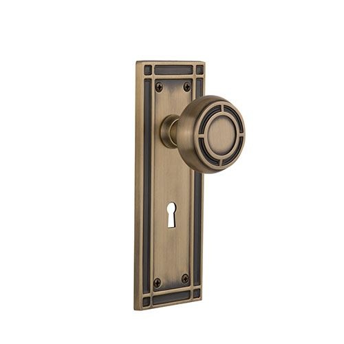 Nostalgic Warehouse Mission Keyhole Door Set with Mission Knobs