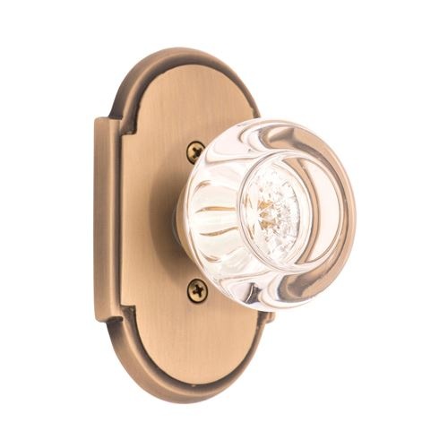 Brass Accents Palladian Interior Door Set With Empire Knobs