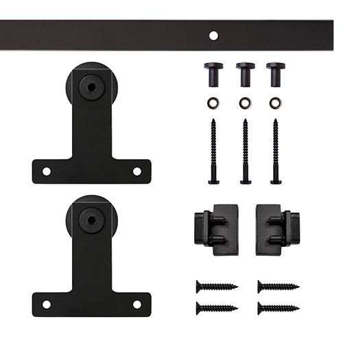 Quiet Glide Front Mount Mini Double Barn Door Furniture Hardware Kit