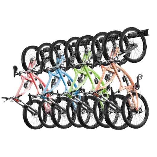 Vevor Bike Storage Rack - 8 Bike Racks and 7 Helmets Hooks for Home and Garage Organization