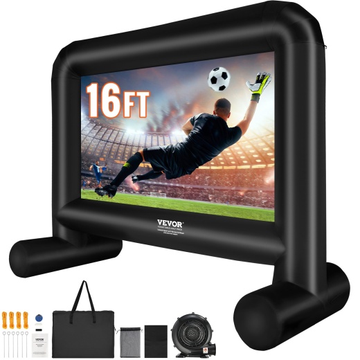 Vevor Inflatable Movie Screen, 16 Ft Inflatable Projector Screen for Outside