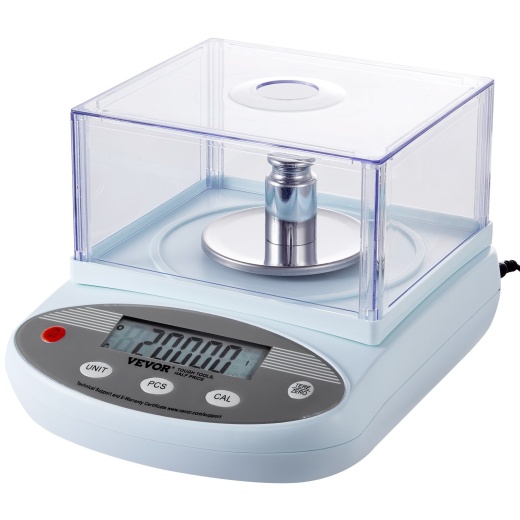Vevor Analytical Balance Lab Scale 500G X 0.001G 13 Units With Windshield Lcd