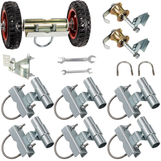 Vevor Chain Link Rolling Gate Kit - Durable Galvanized Steel Rolling Fence Hardware