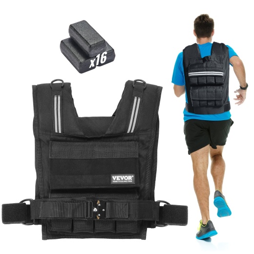 Vevor 35Lb Adjustable Weighted Vest For Men Women Strength Training Running