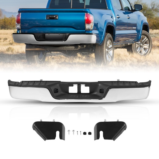 Vevor Rear Step Bumper Chrome Steel Bumper Assembly For 2007-2013 Toyota Tundra