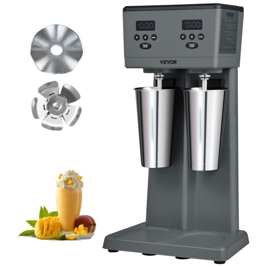 Vevor Milkshake Maker - 375W X 2 Electric Milkshake Machine, Commercial Double Heads Drink Mixer Blender