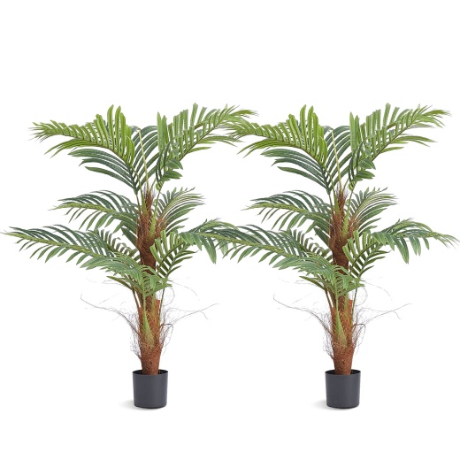 Vevor Artificial Palm Tree, 4 Ft Tall Faux Plant for Home Office Decor