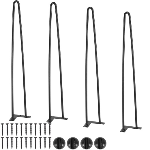 Vevor 28" Hairpin Furniture Legs - Heavy Duty Metal Table Legs for DIY Projects
