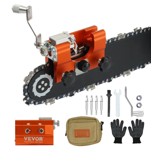 Vevor Chainsaw Sharpener - Portable Hand-Cranked Chainsaw Sharpening Jig Kit