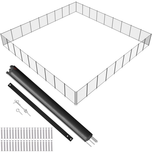 Vevor Pool Fence - 4 x 108 Ft Removable Child Safety Pool Fencing for Inground Pools