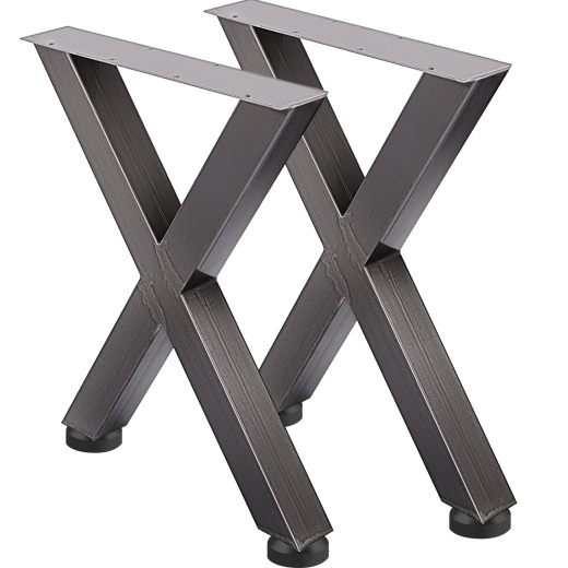 Vevor Set of 2 Steel Table Legs - 28'' Height, 24'' Wide Heavy Duty Metal Dining Legs