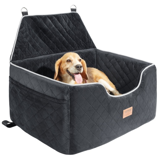 Vevor Dog Booster Car Seat Pet Car Seat For Medium Large Dog Up To 55 Lbs Black